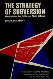 Cover of: The strategy of subversion