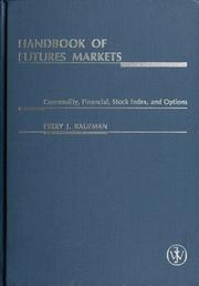 Cover of: Handbook of futures markets by Perry J. Kaufman.