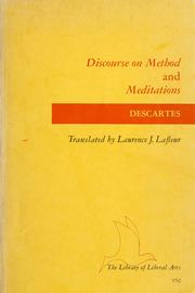 Cover of: Discourse on method, and Meditations.