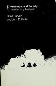 Cover of: Environment and society by Harvey, Brian M.A.