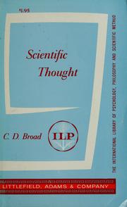 Cover of: Scientific thought. by Charlie Dunbar Broad