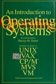 Cover of: An introduction to operating systems by Harvey M. Deitel