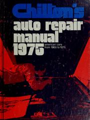 Cover of: Chilton's auto repair manual, 1975