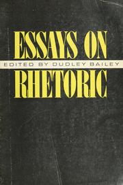 Cover of: Essays on rhetoric. by Dudley Bailey