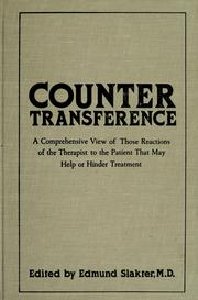 Cover of: Countertransference by edited by Edmund Slakter.