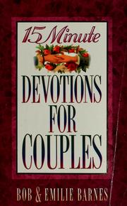 Cover of: 15 minute devotions for couples by Bob Barnes