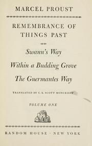 Cover of: Rememberance of things past