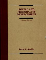 Cover of: Social and personality development by David R. Shaffer
