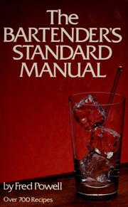 Cover of: The bartender's standard manual