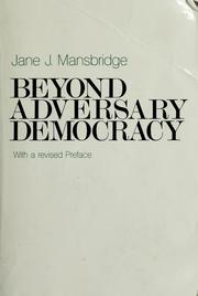 Cover of: Beyond adversary democracy
