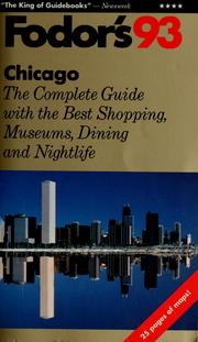 Cover of: Fodor's93 Chicago by Suzanne De Galan