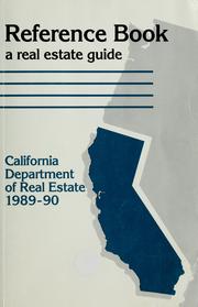 Cover of: Reference book by California Department of Real Estate.