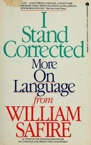 Cover of: I Stand Corrected: More on Language