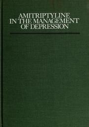 Cover of: Amitriptyline in the management of depression by 