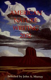 Cover of: American nature writing 2002