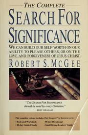 Cover of: The complete search for significance by Robert S. McGee