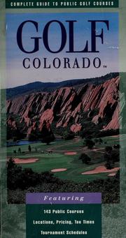 Cover of: Golf Colorado by Barbara Ann Oldani