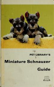 Cover of: Pet Library's miniature schnauzer guide