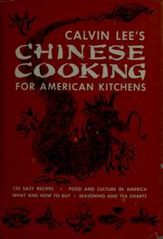 Cover of: Chinese cooking for American kitchens
