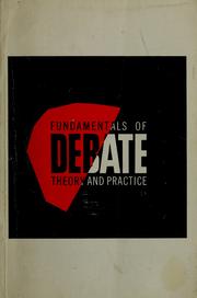 Cover of: Fundamentals of debate: theory and practice by Otto Frank Bauer