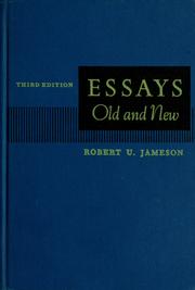 Cover of: Essays old and new. by Robert U. Jameson