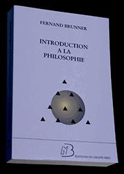 Introduction à la philosophie by Fernand Brunner