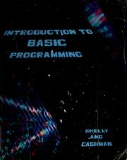 Cover of: Introduction to BASIC programming