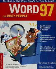 Cover of: Word 97 for busy people: the book to use when there's no time to lose!