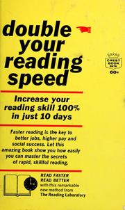 Cover of: Double your reading speed by Reading Laboratory The