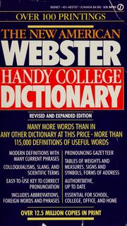 Cover of: The New American Webster handy college dictionary: includes abbreviations, geographical names, foreign words and phrases, forms of address