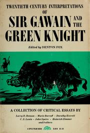 Twentieth century interpretations of Sir Gawain and the Green Knight by Denton Fox