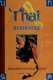 Cover of: Thai for beginners