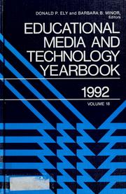 Cover of: Educational media and technology yearbook, 1992