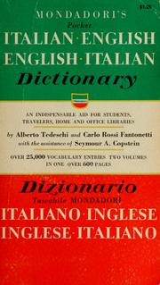 Mondadori's pocket Italian-English, English-Italian dictionary by Alberto Tedeschi