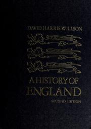 Cover of: A history of England. by Willson, David Harris