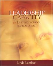 Cover of: Leadership Capacity for Lasting School Improvement