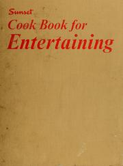 Cover of: Sunset cook book for entertaining