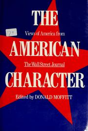 Cover of: The American character by edited by Donald Moffitt.