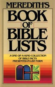 Cover of: Meredith's book of Bible lists