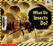 Cover of: What do insects do? by Susan Canizares