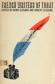 Cover of: French writers of today by Henri Clouard