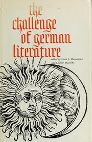 Cover of: The challenge of German literature by Horst S. Daemmrich