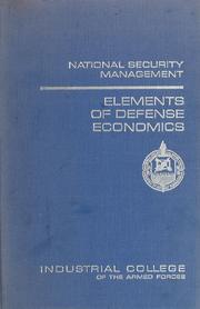 Cover of: Elements of defense economics by Charles Johnston Hitch