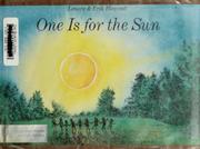 Cover of: One Is for the Sun by Lenore Blegvad