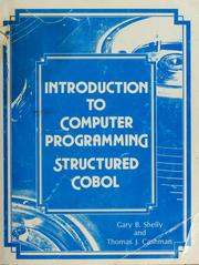 Cover of: Introduction to computer programming structured COBOL