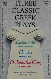 Cover of: Three classic Greek plays