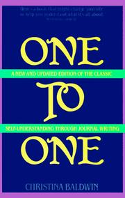 Cover of: One to one: self-understanding through journal writing