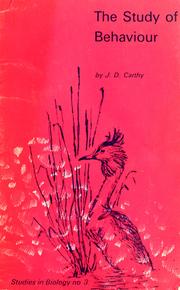 Cover of: The study of behaviour by J. D. Carthy