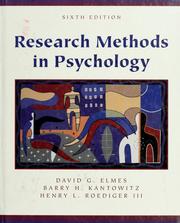 Research methods in psychology by David G. Elmes, Henry L. Roediger, Barry H. Kantowitz