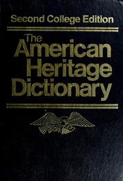 Cover of: The American Heritage dictionary